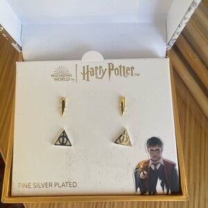 Harry Potter Gold and Silver Plated Earrings
